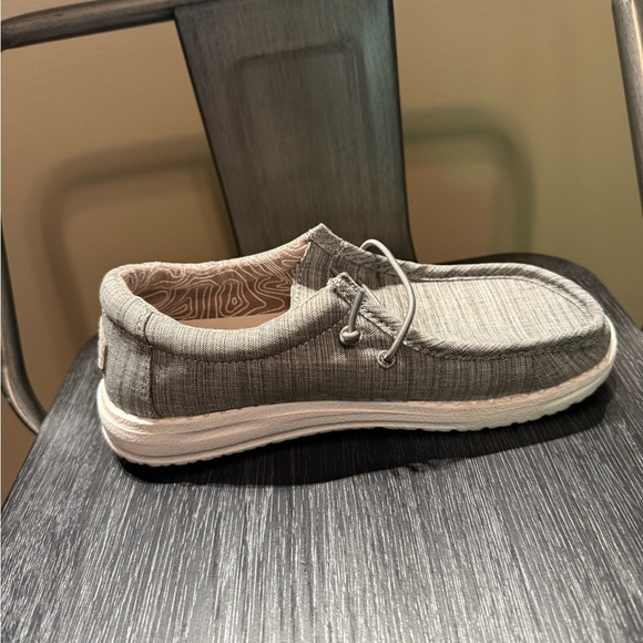 Hey Dude Wally Youth Light Gray Slip-On Loafers - Picture 7 of 11